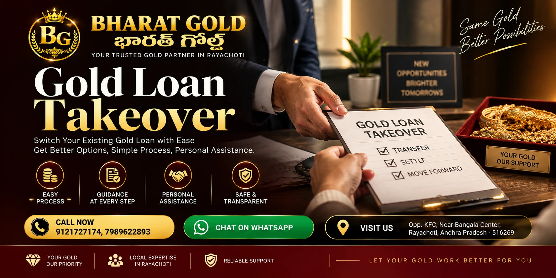 Bharat Gold gold loan takeover assistance in Rayachoti with a safe and transparent process