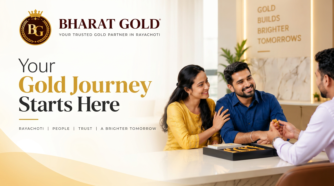 Bharat Gold welcomes a couple beginning their gold journey with a trusted consultation in Rayachoti